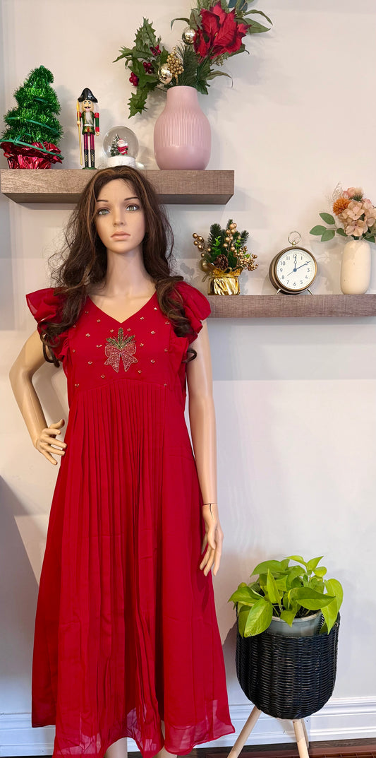 Premium Georgette Red Kurti