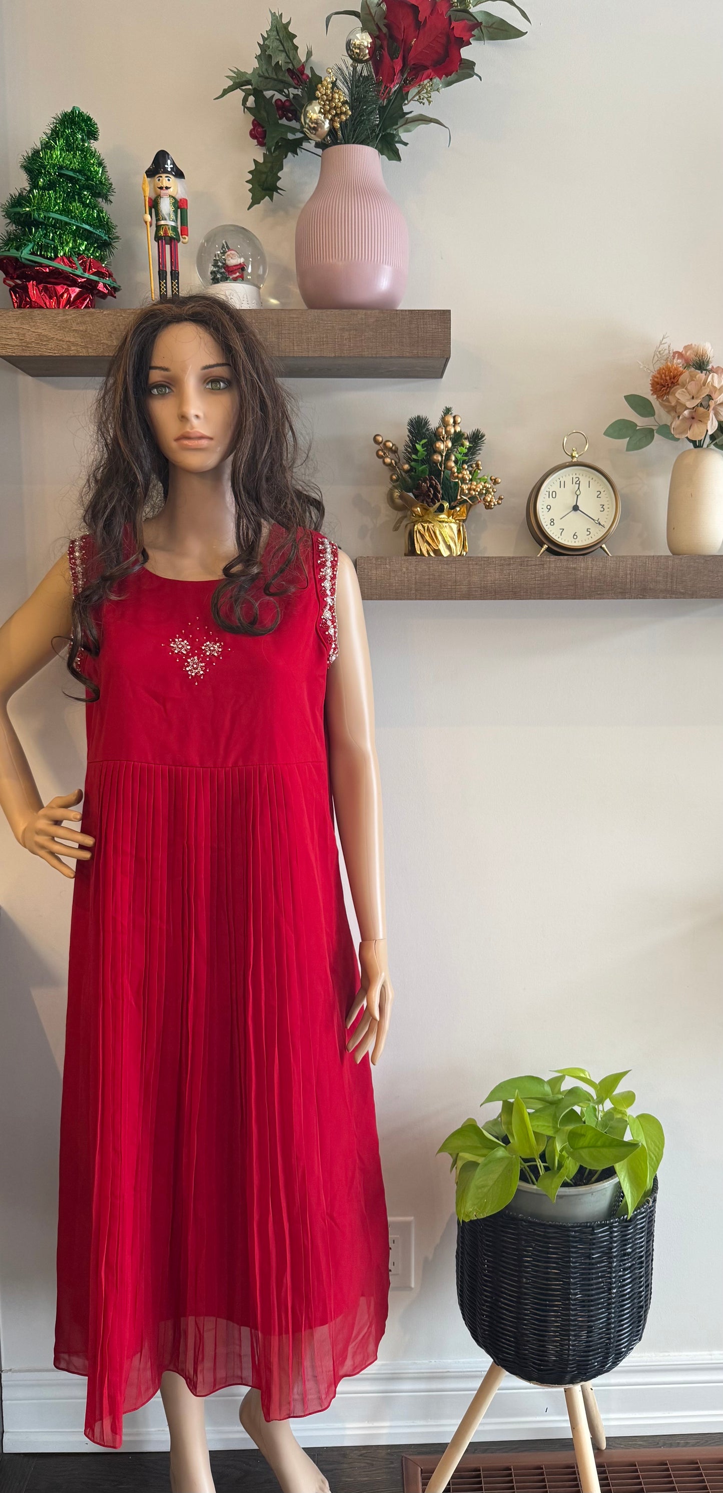 Premium Georgette Red Kurti