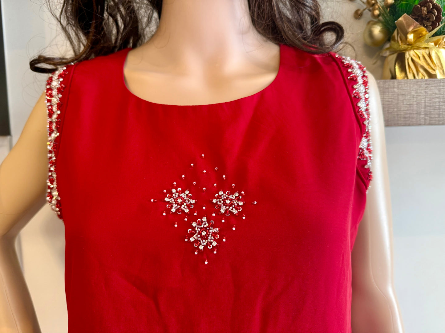 Premium Georgette Red Kurti