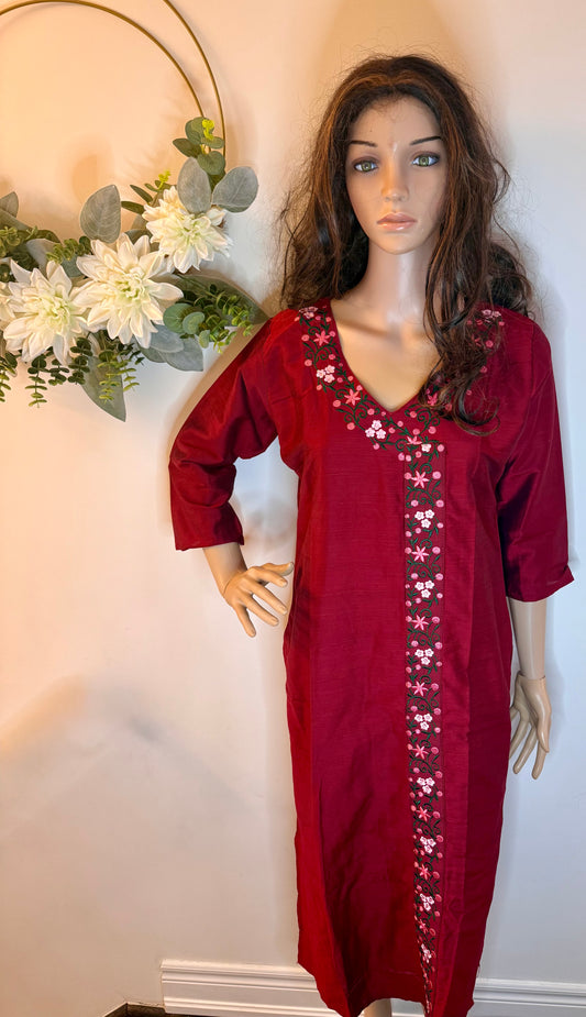 Cotton silk Kurti